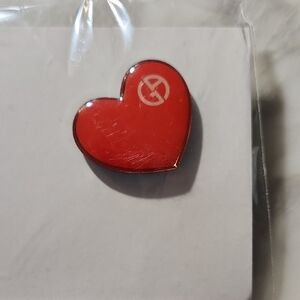 Giorgio Armani Vibrant Red Heart Brooch